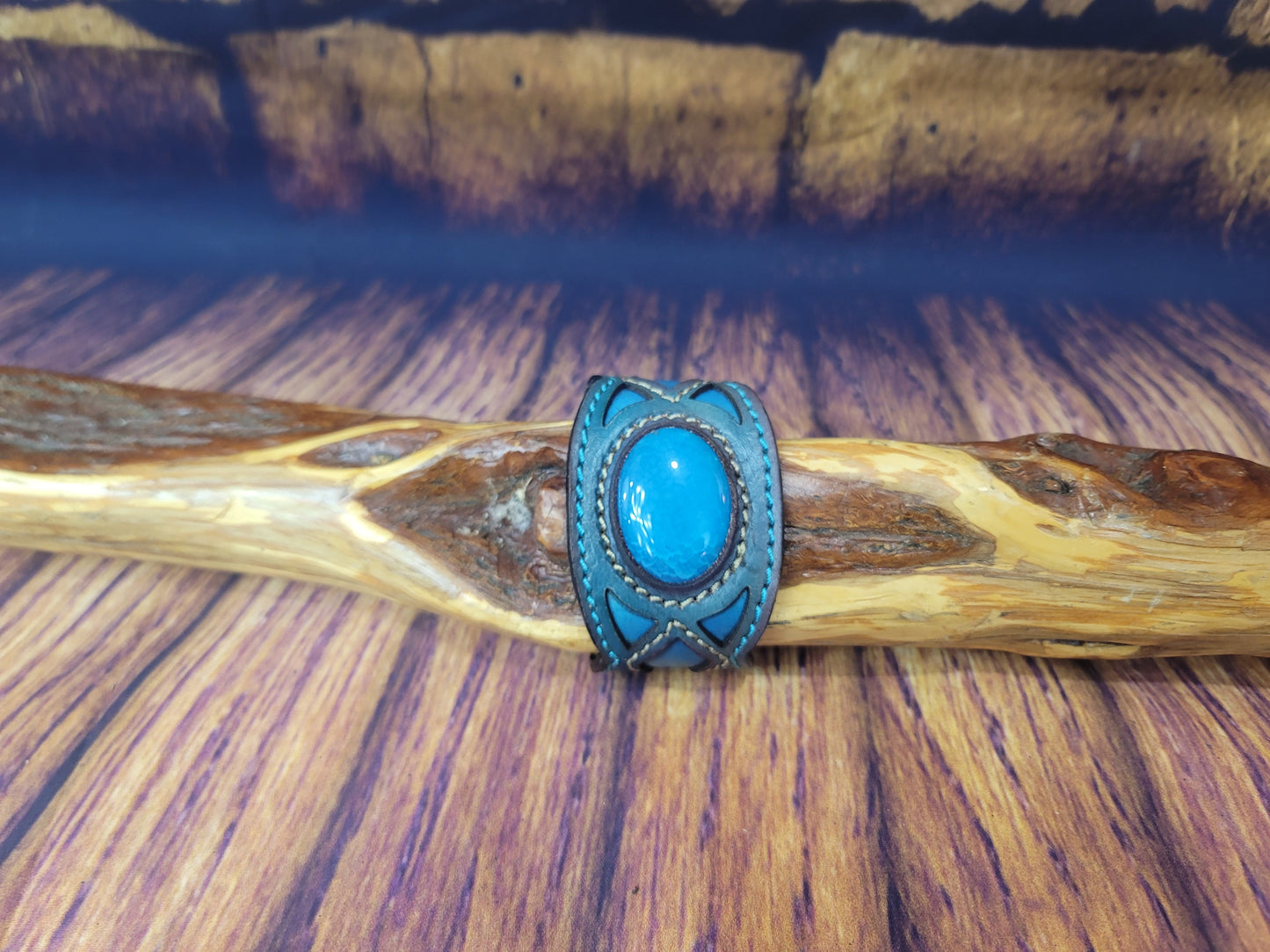 Bracelet Large Blue Agate 8"