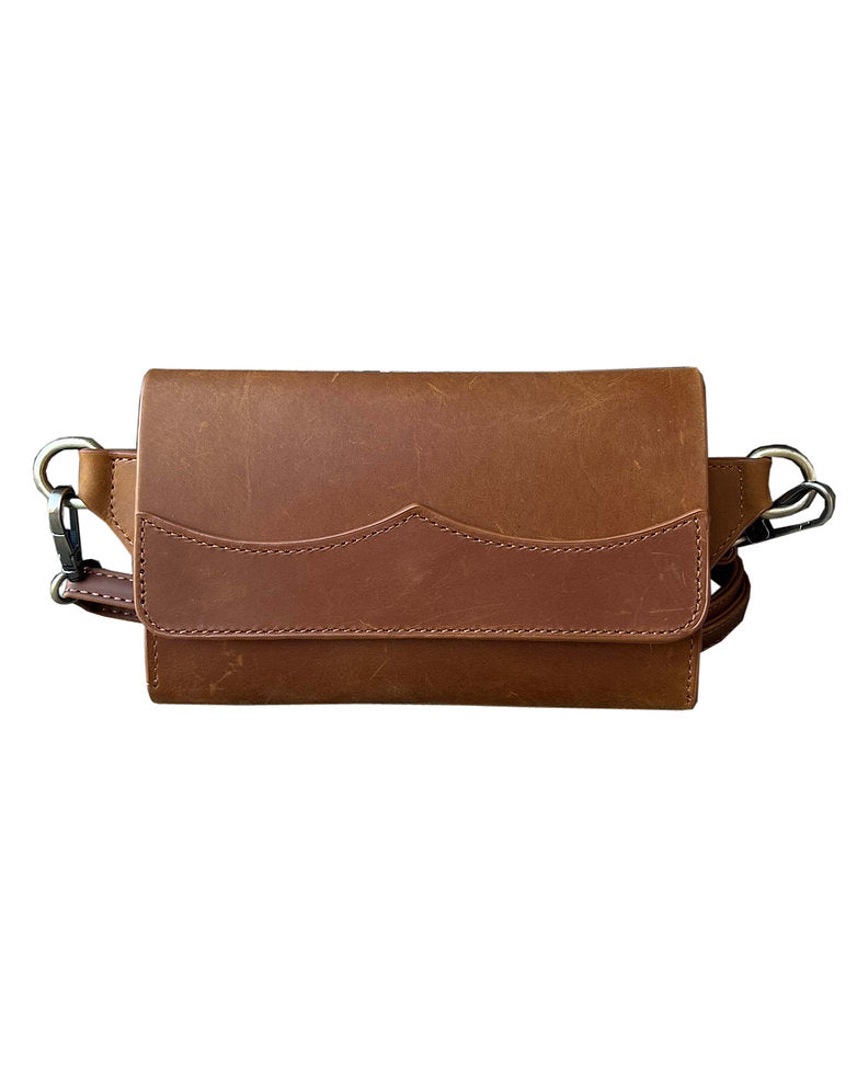 Vintage leather sling bag fanny pack
