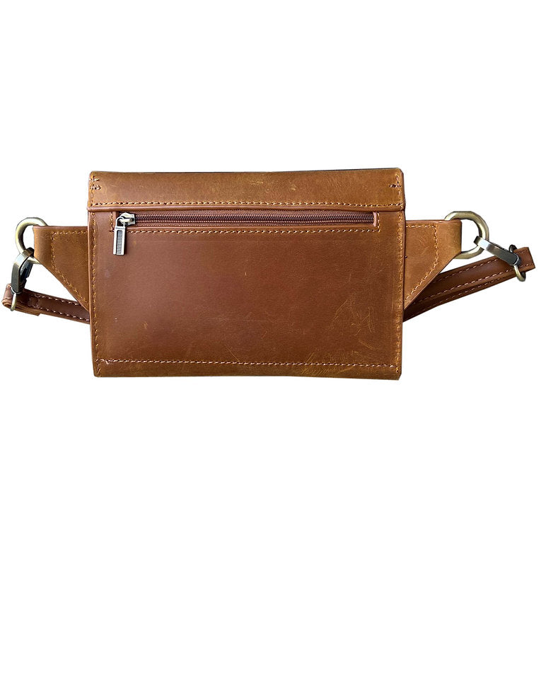 Vintage leather sling bag fanny pack