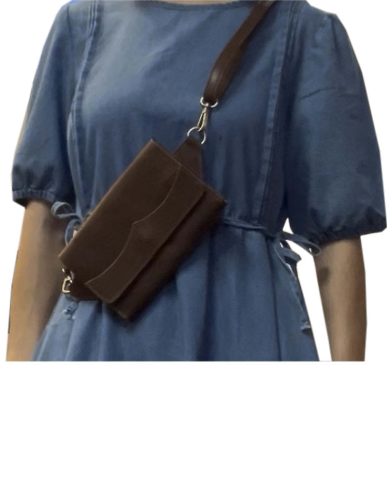 Vintage leather sling bag fanny pack