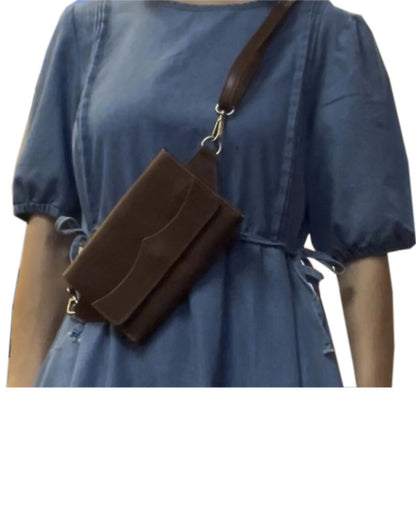 Vintage leather sling bag fanny pack
