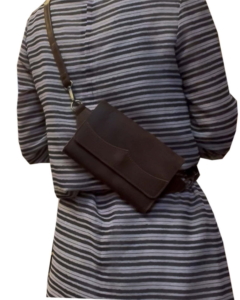 Vintage leather sling bag fanny pack