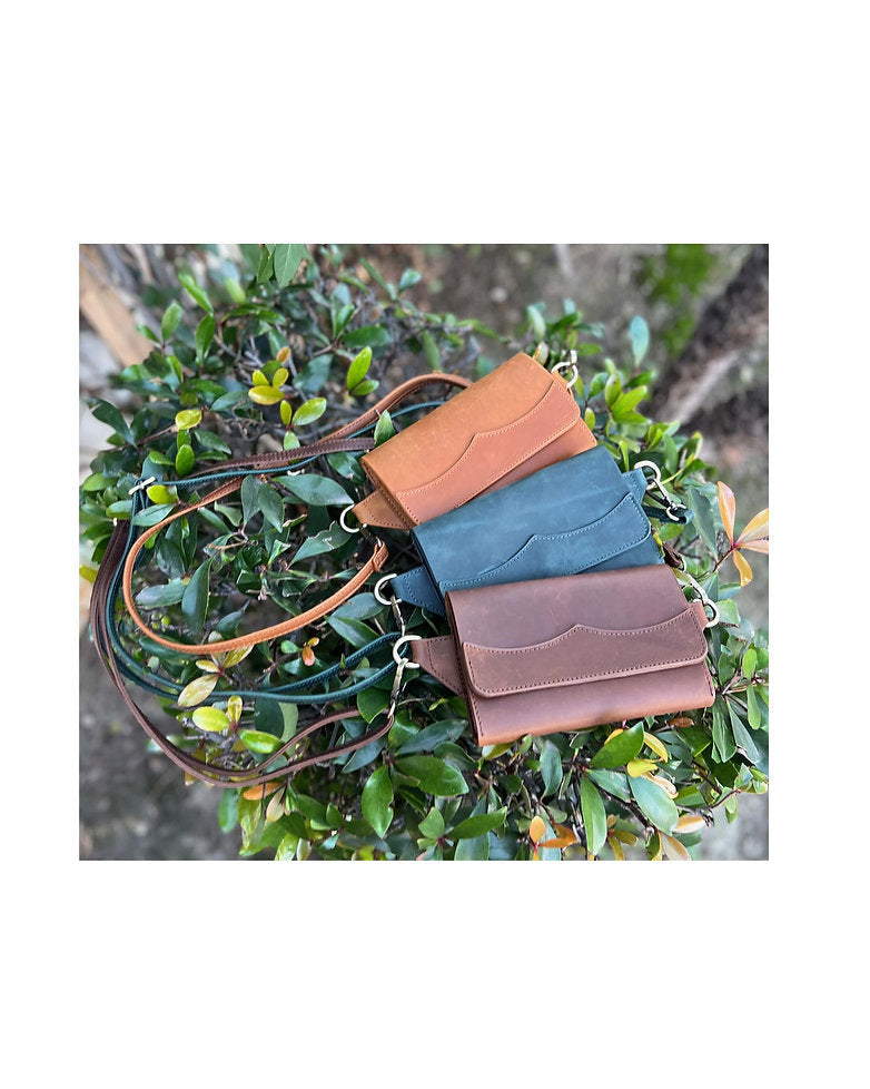 Vintage leather sling bag fanny pack