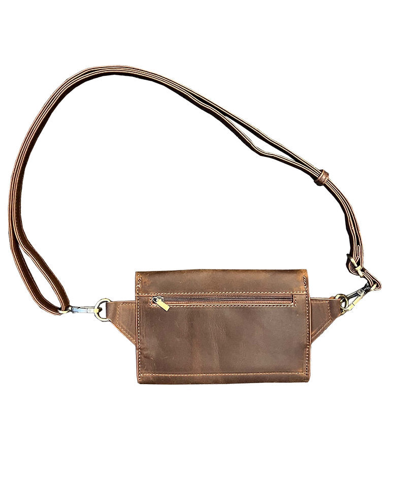 Vintage leather sling bag fanny pack