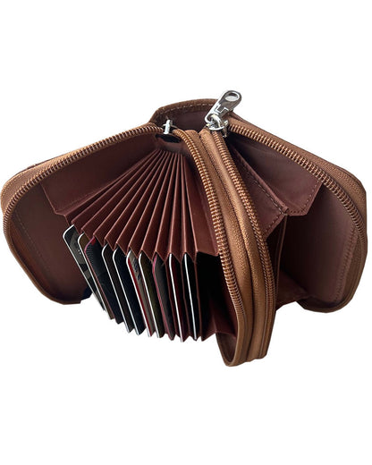 Leather credit card wallet