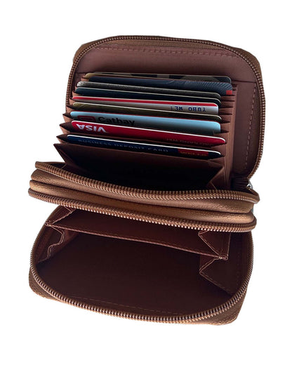 Leather credit card wallet