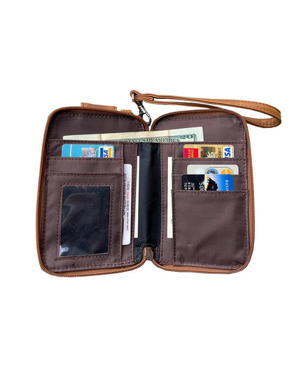 Cross body/Shoulder/wrist strapped small phone and 3 card slot bag