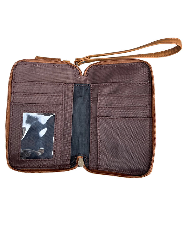 Cross body/Shoulder/wrist strapped small phone and 3 card slot bag