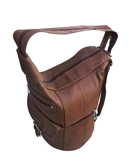 Convertible Leather Backpack