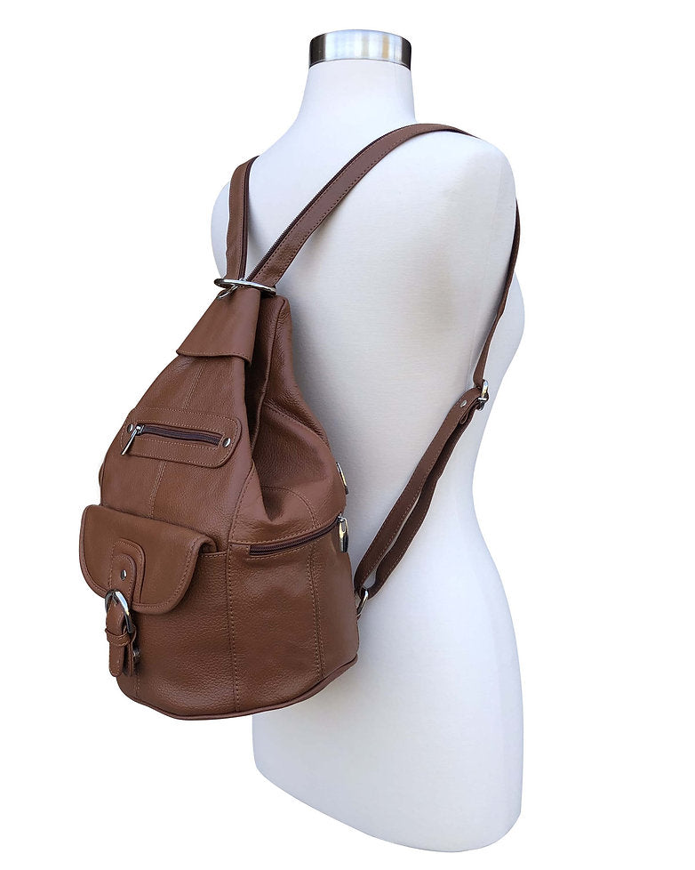 Convertible Leather Backpack