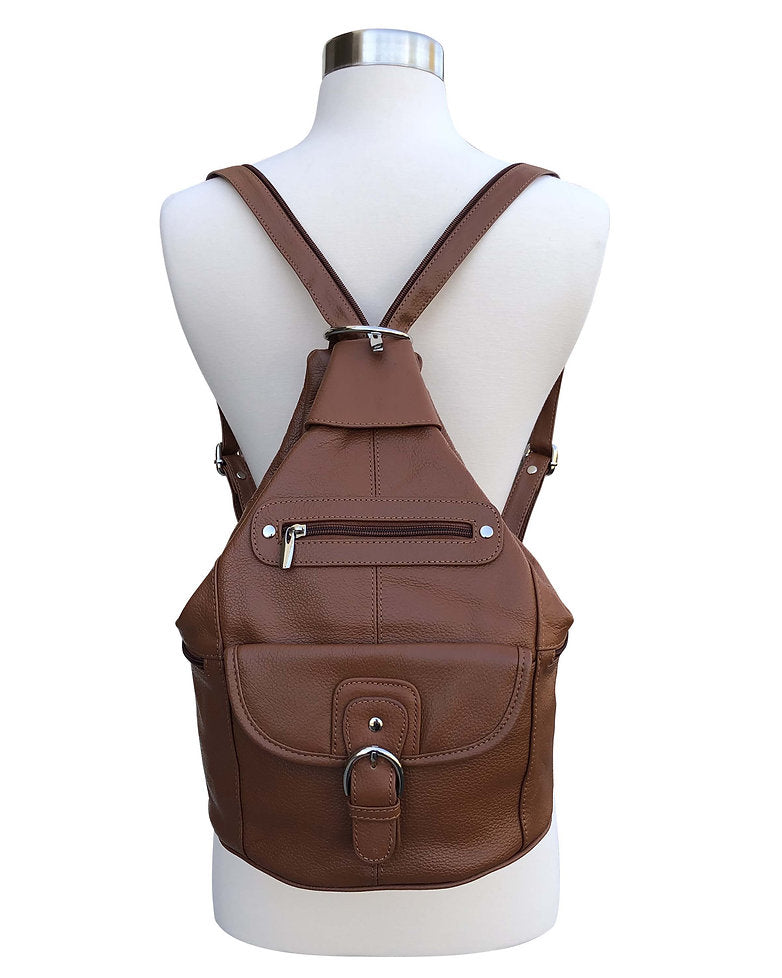 Convertible Leather Backpack