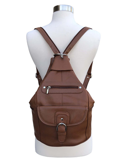 Convertible Leather Backpack