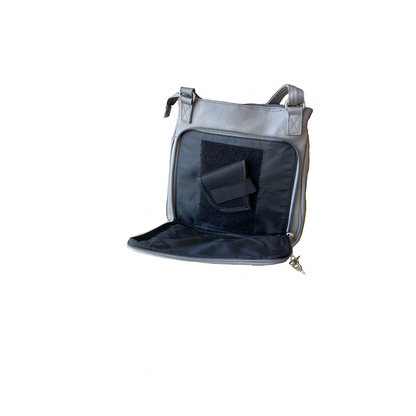 Triple Zip Pocket Concealment Crossbody Bag  #7016