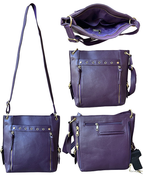 Stylish leather satchel with adjustable shoulder strap