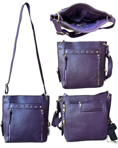 Stylish leather satchel with adjustable shoulder strap