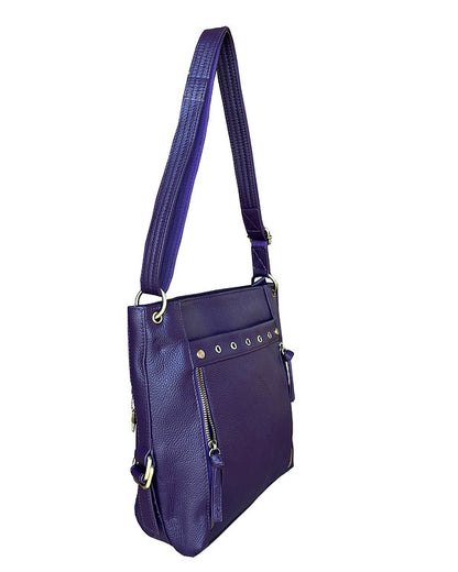 Stylish leather satchel with adjustable shoulder strap