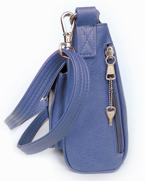 VEGAN Buckle Front Concealment Crossbody Bag