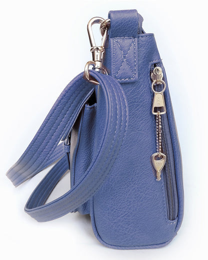 VEGAN Buckle Front Concealment Crossbody Bag