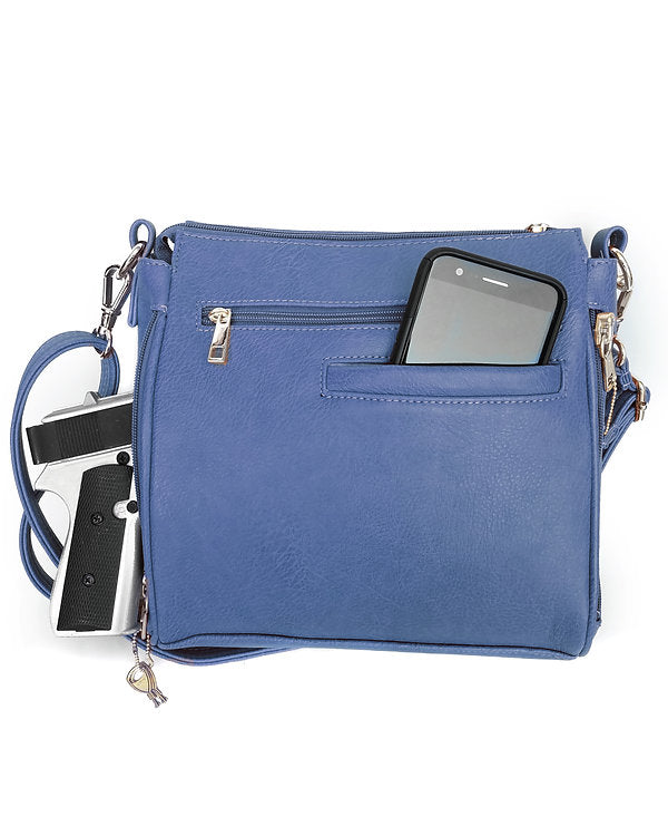 VEGAN Buckle Front Concealment Crossbody Bag