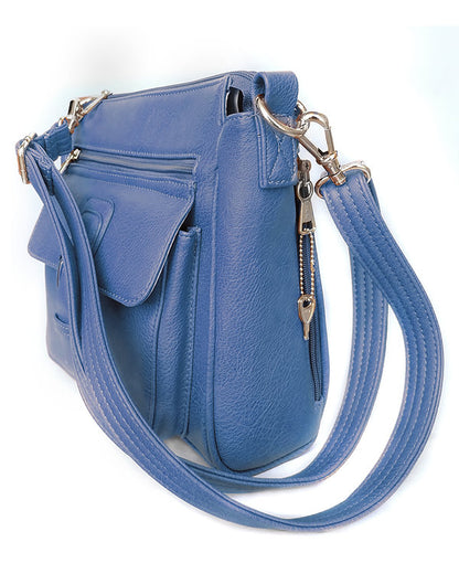 VEGAN Buckle Front Concealment Crossbody Bag