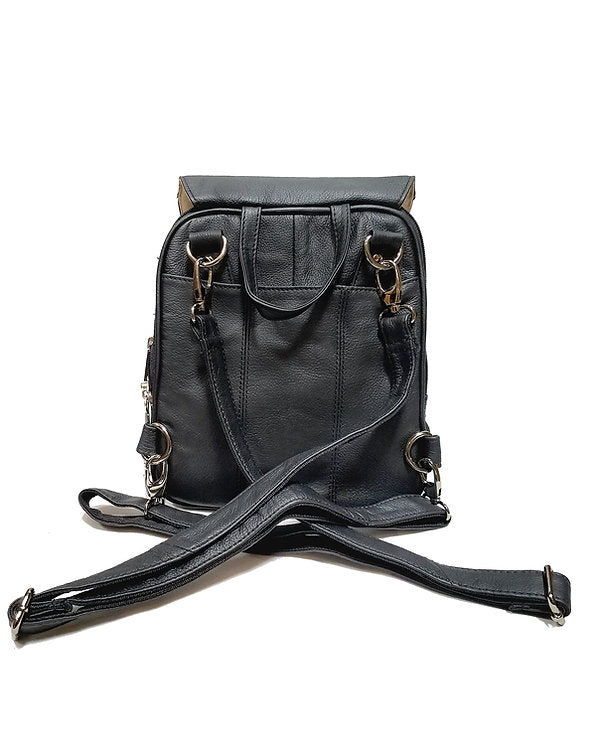 Compact Leather Concealment Backpack #7087