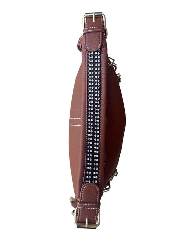 Small BoHo Vegan Leather Concealment Tote #8007