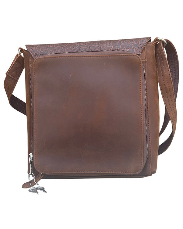 Western Leather concealed carry Crossbody Bag  #9002