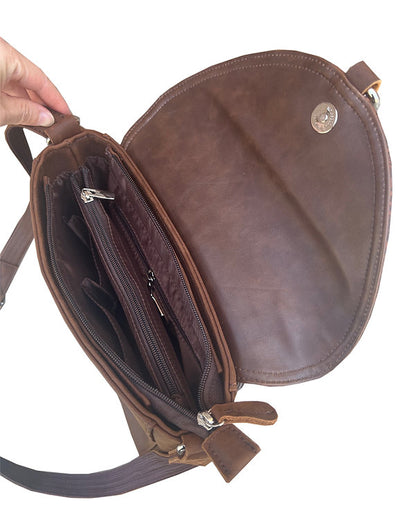 Western Leather concealed carry Crossbody Bag  #9002
