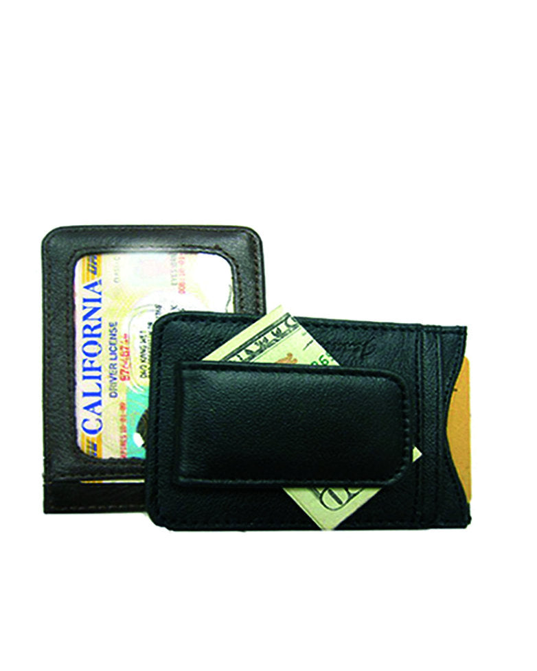 Leather money clip