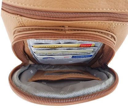 Five compartment crossbody bag