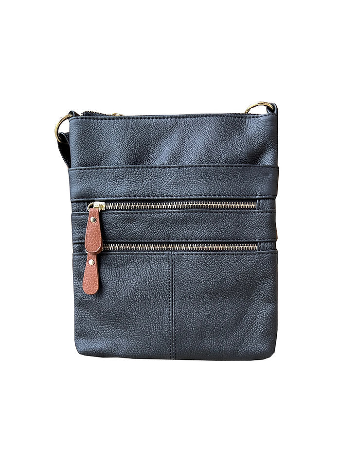 Multi Zipper Carry-All Cross-body Bag