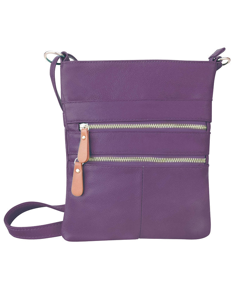 Multi Zipper Carry-All Cross-body Bag
