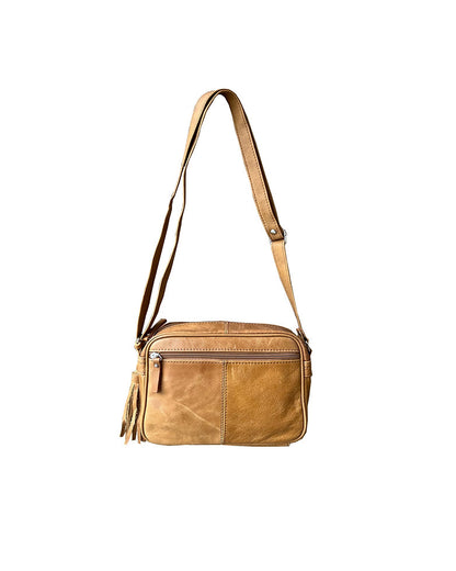   3 pockets, crossbody or shoulder bag.