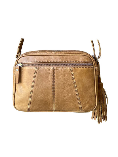   3 pockets, crossbody or shoulder bag.