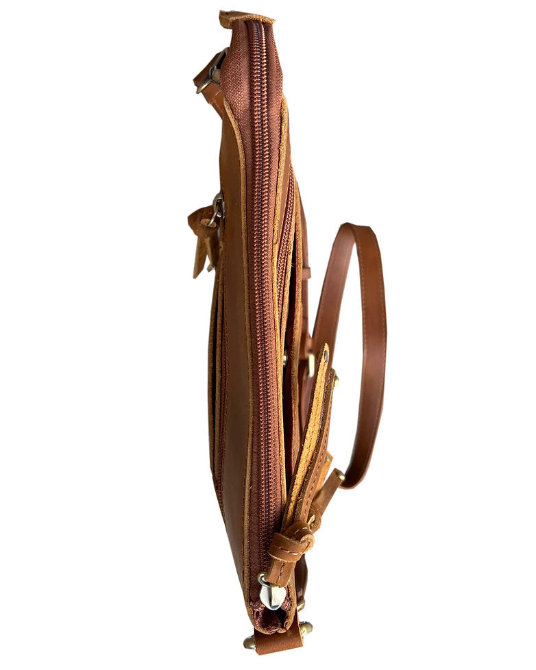 Vintage leather crossbody