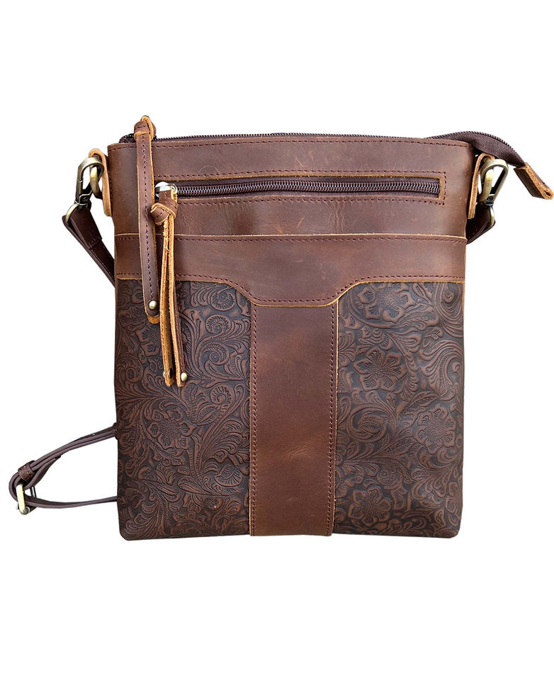 Vintage leather crossbody