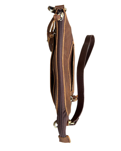 Vintage leather crossbody