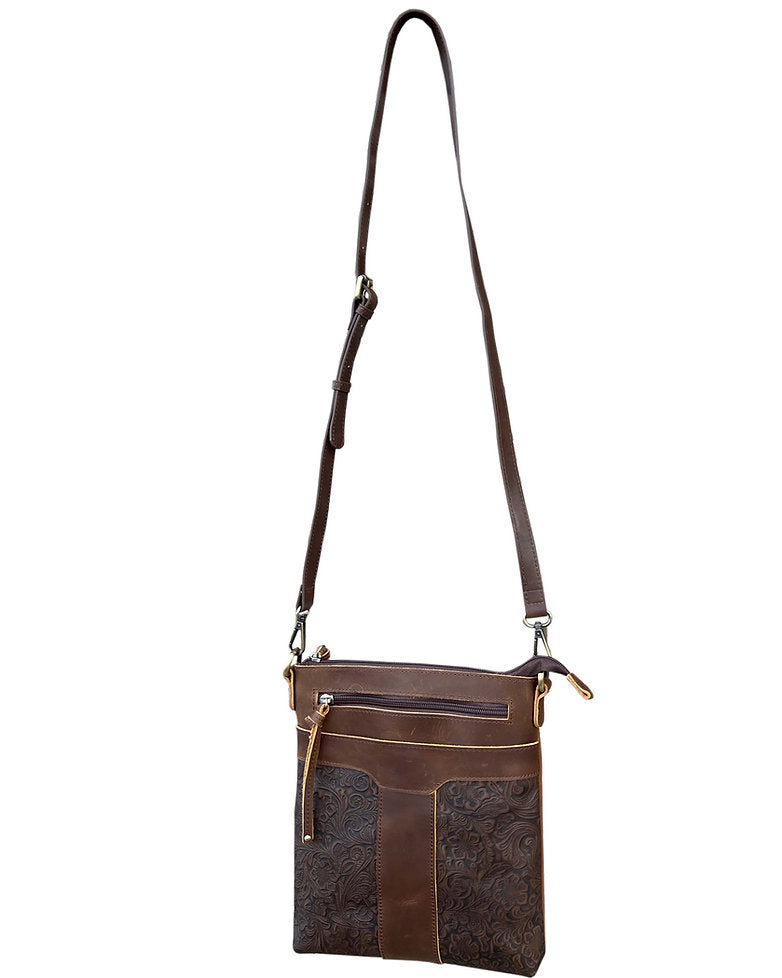 Vintage leather crossbody